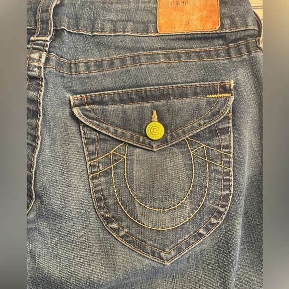 TRUE RELIGION 90’s Vintage Y2k jeans low rise straight leg size 31 medium wash - Picture 5 of 8